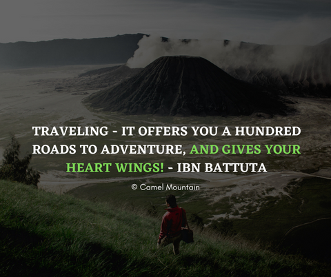 Travel quote card in a decorative border