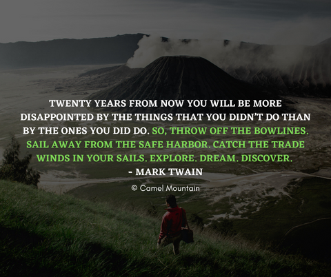 Quote card: explore, dream, discover