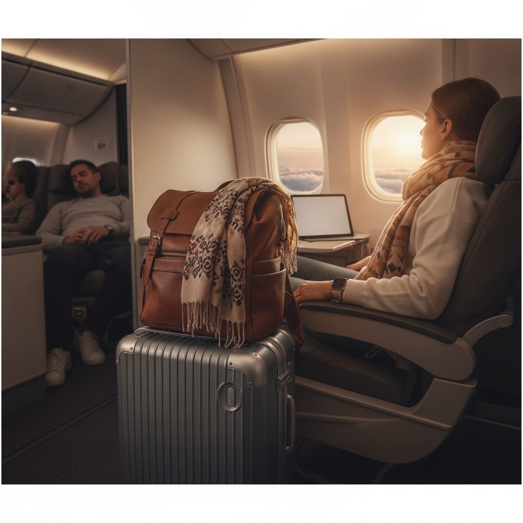 The layering method helps you cope with temperature changes on the plane