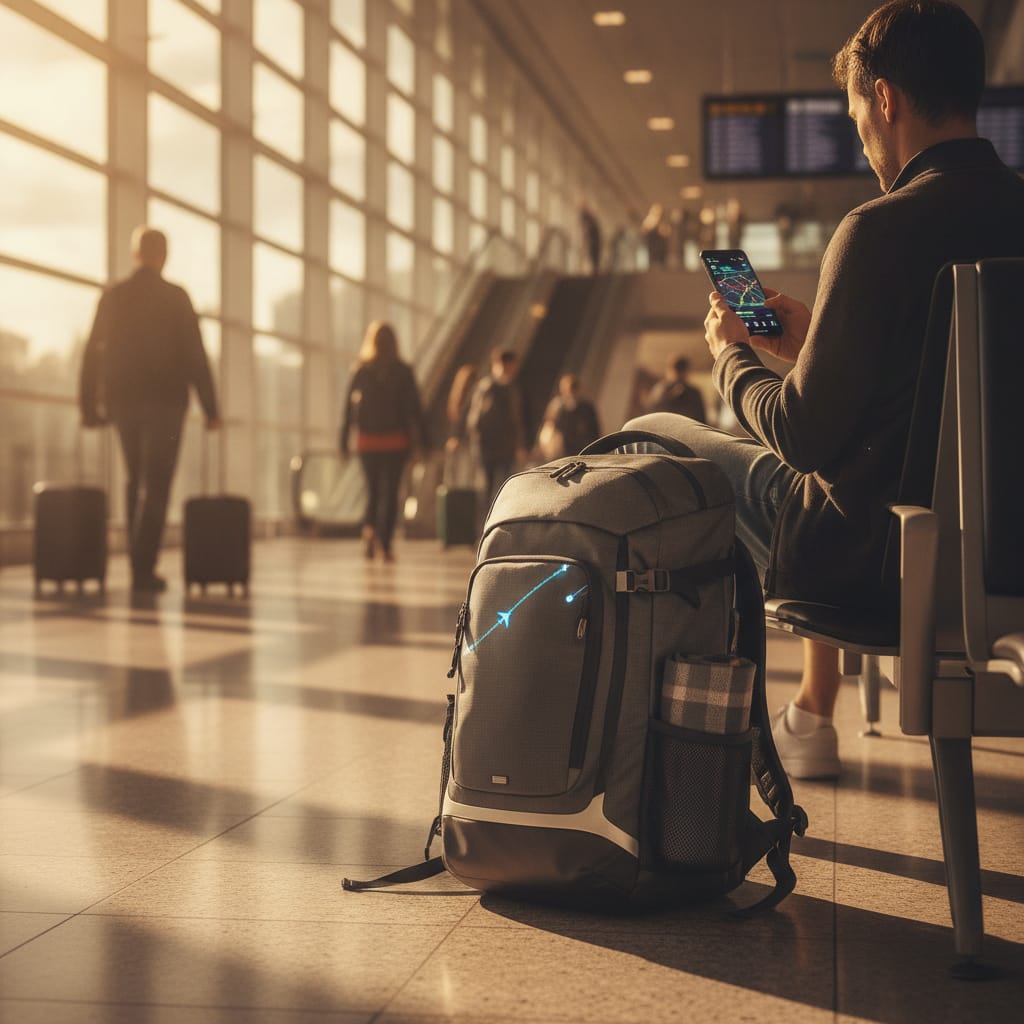Tracking the suitcase's location in real time