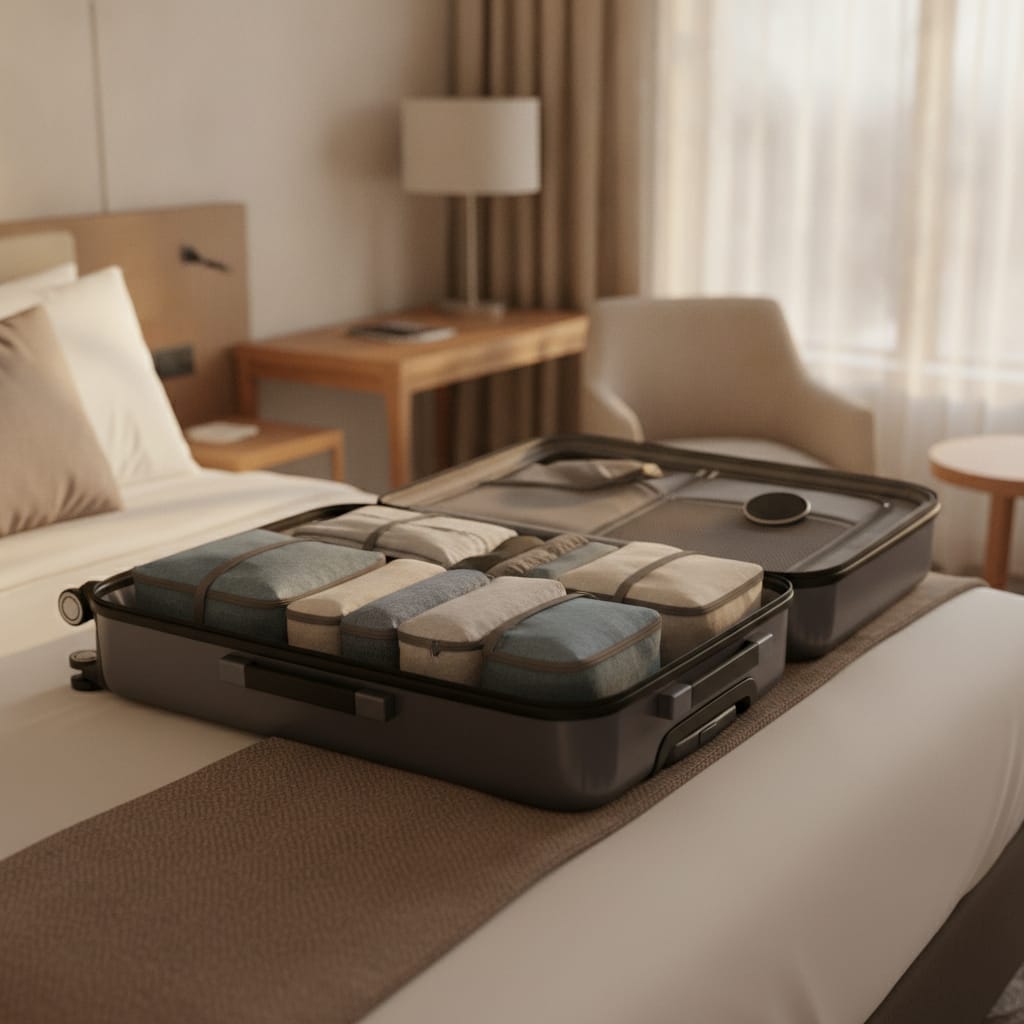 Order and tracking technology inside your suitcase